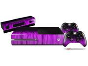 Fire Purple Holiday Bundle Decal Style Skin Set fits XBOX One Console Kinect and 2 Controllers XBOX SYSTEM SOLD SEPARATELY