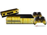 Fire Yellow Holiday Bundle Decal Style Skin Set fits XBOX One Console Kinect and 2 Controllers XBOX SYSTEM SOLD SEPARATELY