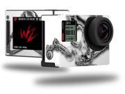 Chrome Skull on White Decal Style Skin fits GoPro Hero 4 Silver Camera GOPRO SOLD SEPARATELY