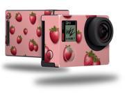 Strawberries on Pink Decal Style Skin fits GoPro Hero 4 Black Camera GOPRO SOLD SEPARATELY