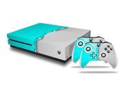 Ripped Colors Neon Teal Gray Skin Bundle Skin fits XBOX One S System