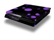 Lots of Dots Purple on Black Skin fits Sony PS4 Slim Gaming Console
