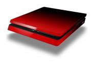 Smooth Fades Red Black Skin fits Sony PS4 Slim Gaming Console