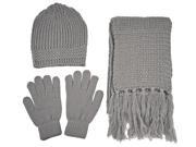 Bundle 12 Pieces Knitted Hat Gloves Scarf Set Winter Hat Gloves and Scarf Women or Men Knit Set