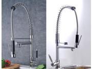 Kitchen Bar Brass Lever Single Handle Faucet Pull Down Pre rinse Spring Faucet Tap Two Swivel Spout