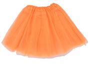 Simplicity Women Stretchy Petticoat Ballet Tutu Dress in 3 Layered Tulle Orange