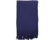 Simplicity Luxury Soft Cozy 50x70 Inch Fleece Throw Blanket for Travel Navy