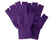 Simplicity Knit Warmers Fingerless Gloves Anti skidding Half Finger Mittens Purple