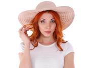 Vintage Women s Sun Floppy Hat Beach Wide Large Brim Fedora Hat UPF 50 Beige Color