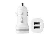 Lot 2 x 2.4A Dual USB Plugs Car Charger Portable Travel Car Charger Adapter for iphone