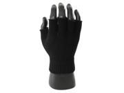 48pcs Simplicity Convertible Winter Flip Top Exposed Finger Gloves Black