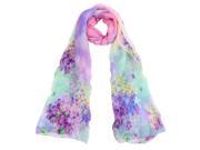 Simplicity Women s Silk Chiffon Scarf Colorful Abstract Art Scarves Wrap 19