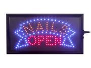 FlashingBoards® Nails Salon LED Open Sign Light up LED Sign With On Off Switch on Cord
