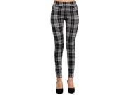 Black and white plaid leggings in soft stretch ankle length Valentine s Day Gift