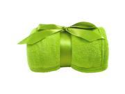 Classic Solid Color Soft Warm Winter Fleece Home Throw Blankets 42 x60 Lime Green