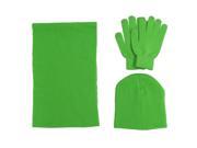 Womens Mens Warm Cap Beanie Scarf Touchscreen Gloves Knit Set Available Colors Lime