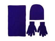 Men Women Beanie Ski Hat Fashion Winter Warm Gloves Scarf Hats Set Knitted New Royal