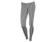Sexy Black White Vertical Stripes Slim Skinny Leggings Pants