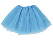 Simplicity Women Stretchy Petticoat Ballet Tutu Dress in 3 Layered Tulle Sky Blue