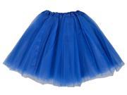 Simplicity Women Stretchy Petticoat Ballet Tutu Dress in 3 Layered Tulle Royal Blue