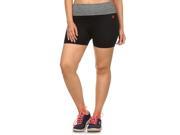 Simplicity® Women Plus Size Biker Exercise Yoga Shorts Grey XL 2XL
