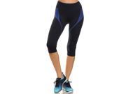 Simplicity® Ladies Gym Active Sport 3 4 Capri Tights Running Workout Pants Royal L XL