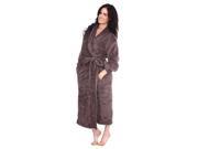 Simplicity Unisex Winter Warm Long Soft Plush Sps Bathrobe Sleepwear Brown