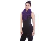 Simplicity Women Ladies Winter Warm Long Scarf Knitting Infinity Scarf in Crochet Style Purple