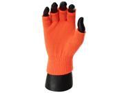 Simplicity Women Knit Warm Winter Fingerless Solid Color Half Fingers Mittens Gloves Orange