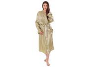 Latte Unisex Sleepwear Home Silk Satin Long Pajama Robe Bathrobe
