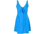 Sexy Womens Plus Swimwear One Piece Swimsuit Beach Swim Dress Swimdress Light Blue Size XXXL