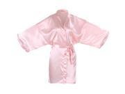Simplicity Sexy Women s Lightweight Silk Satin Kimono Robe Bathrobe Nightgown Loungewear Flesh Pink