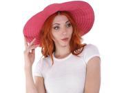Vintage Women s Sun Floppy Hat Beach Wide Large Brim Fedora Hat UPF 50 Rose Color