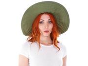 Vintage Women s Sun Floppy Hat Beach Wide Large Brim Fedora Hat UPF 50 Olive Color