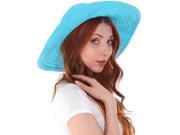 Vintage Women s Sun Floppy Hat Beach Wide Large Brim Fedora Hat UPF 50 Aqua Color