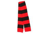 Simplicity Women Classic Warm Winter Striped Knitted Long Soft Scarf Shawl Wrap Red Black