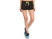 Simplicity Women Summer Pants Soft Gym Sports Short Workout Waistband Yoga Shorts Black XL
