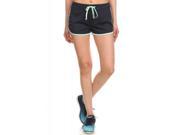 Simplicity Women Summer Pants Soft Gym Sports Short Workout Waistband Yoga Shorts Navy XL