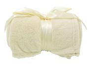 Cozy Plush Throw Blanket Edges Fold Double Needle an appreciated gift Vanilla