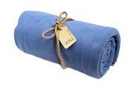 New Solid Color Stitch Finish Winter Warm Home Comfort Throw Blanket Blue