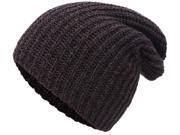 Simplicity Unisex Winter Warm Stretchy Cable Knit Slouchy Beanie Hat Skull Cap Brown