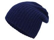 Simplicity Unisex Winter Warm Stretchy Cable Knit Slouchy Beanie Hat Skull Cap Navy