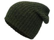 Simplicity Unisex Winter Warm Stretchy Cable Knit Slouchy Beanie Hat Skull Cap Green