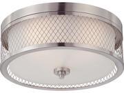 Nuvo Fusion 3 Light Flush Dome Fixture w Frosted Glass