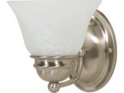 Nuvo Empire 1 Light 7 inch Vanity w Alabaster Glass Bell Shades