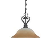 Nuvo Montgomery 1 Light Hanging Dome w Champagne Linen Glass