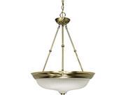 Nuvo 3 Light 20 inch Pendant Frosted Swirl Glass