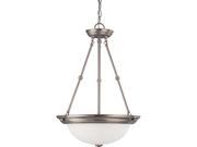 Nuvo 3 Light 15 inch Pendant w Frosted White Glass 3 13w GU24 Lamps Included