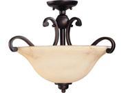 Nuvo Anastasia 3 Light Semi Flush Dome w Honey Marble Glass