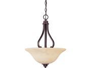 Nuvo Anastasia 3 Light Pendant w Honey Marble Glass